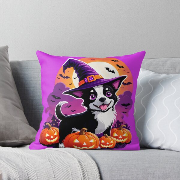 Item preview, Halloween Puppy Magic Hat Pumpkin Night Illustration designed and sold by Cute Animals And Royal Art.