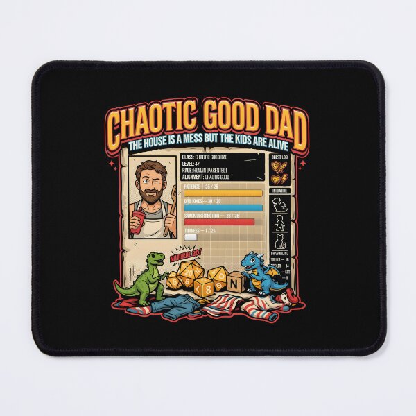 Item preview, Chaotic Good Dad The House is A Mess But The Kids are Alive Parenting Critical Success designed and sold by Redgiant87x.