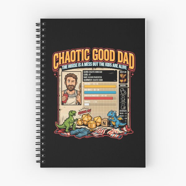 Item preview, Chaotic Good Dad The House is A Mess But The Kids are Alive Parenting Critical Success designed and sold by Redgiant87x.
