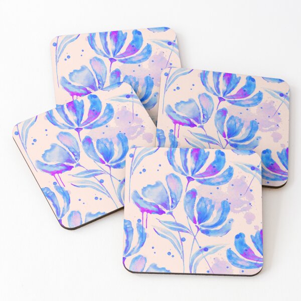 Item preview, Cornflower Blue Watercolor Floral Pattern designed and sold by AneissPiaf.