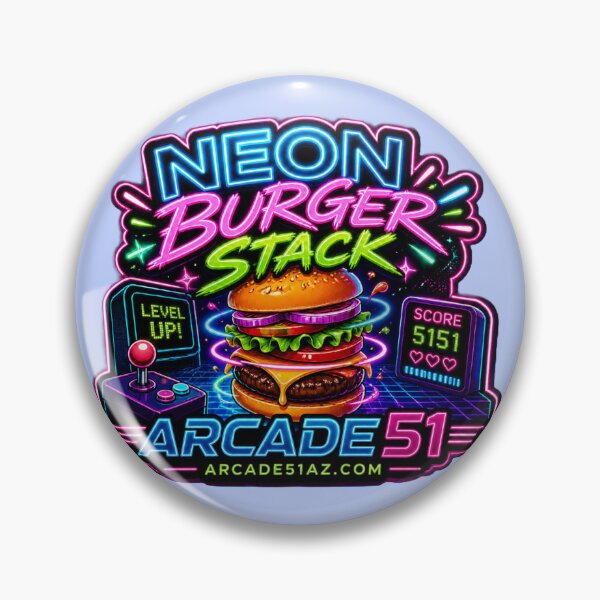 Item preview, Arcade 51: Neon Burger Stack designed and sold by Arcade51az.
