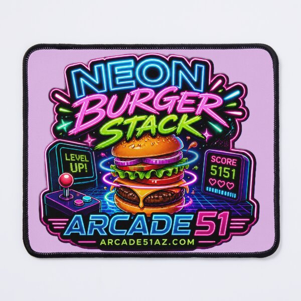 Item preview, Arcade 51: Neon Burger Stack designed and sold by Arcade51az.