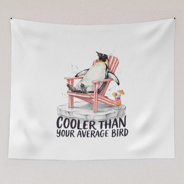 Item preview, Cooler Than Your Average Bird – Funny Penguin Summer Design designed and sold by Cool-cat-art.