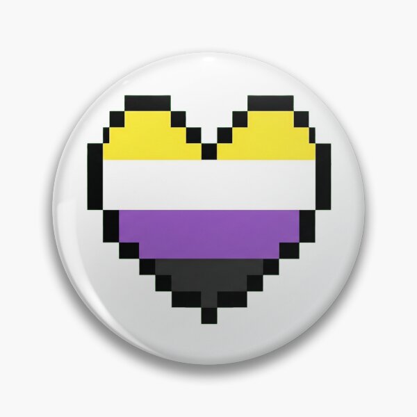 Item preview, Non-Binary Pride Pixel Heart designed and sold by SYCESTORE.
