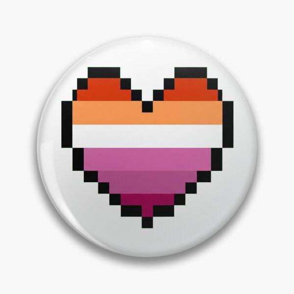 Item preview, Lesbian Pride Pixel Heart designed and sold by SYCESTORE.