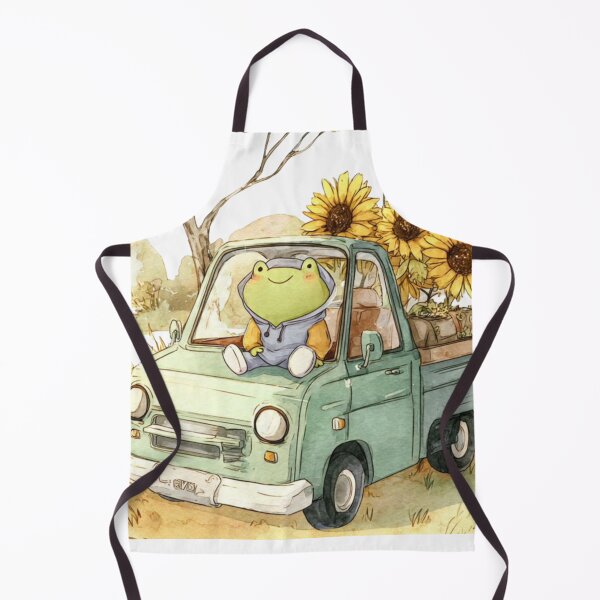 Item preview, Frog Driving Bakkie with Sunflowers South Africa designed and sold by Cozy Chaos Studio Co.