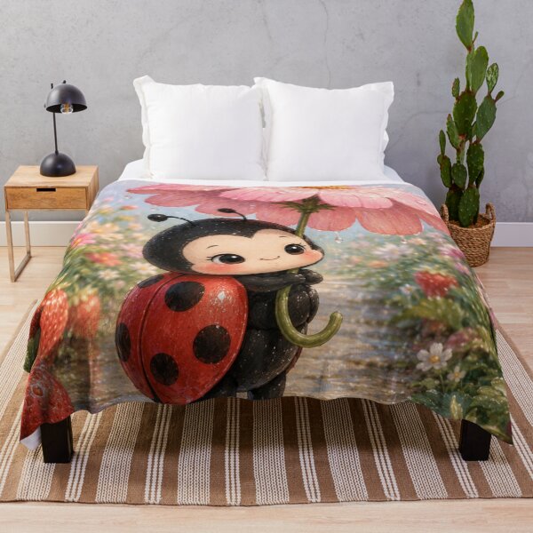 Item preview, Cute Ladybug with Flower Umbrella designed and sold by Design by Sara.