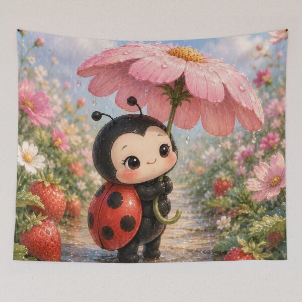 Item preview, Cute Ladybug with Flower Umbrella designed and sold by Design by Sara.