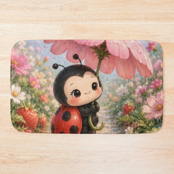 Item preview, Cute Ladybug with Flower Umbrella designed and sold by Design by Sara.