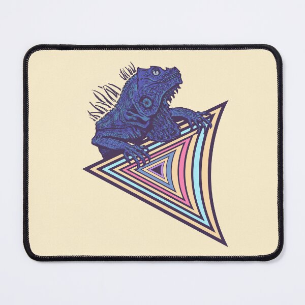 Item preview, Vaporwave Iguana Illustration | Retro Synthwave Geometric Reptile designed and sold by Half Mess.