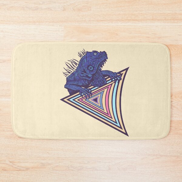 Item preview, Vaporwave Iguana Illustration | Retro Synthwave Geometric Reptile designed and sold by Half Mess.