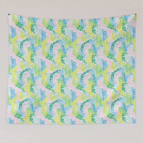 Item preview, Pink Blue & Yellow Snake Print | Preppy Colorful Animal Pattern Design designed and sold by ThePreppyArtist.