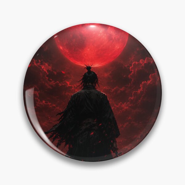 Item preview, Samurai beneath the crimson moon designed and sold by AmbiM.
