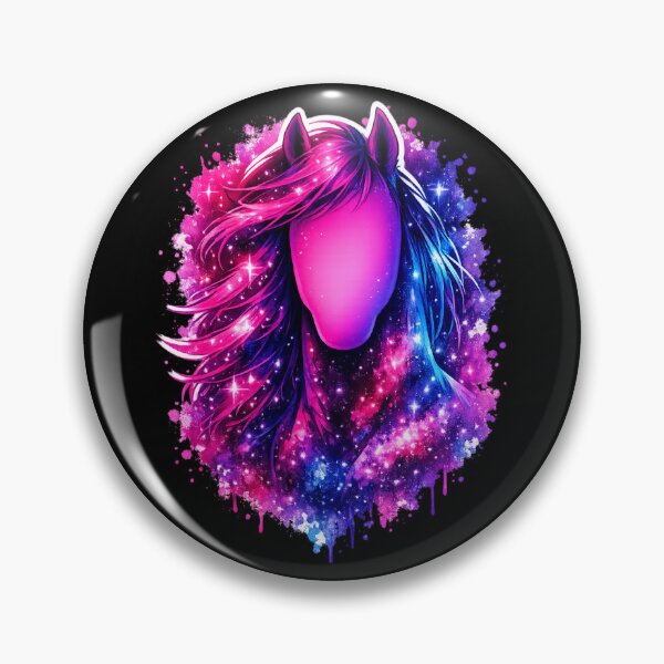 Item preview, Cosmic Galaxy Horse – Neon Mane Watercolor Fantasy Art designed and sold by ArtoryWorks.
