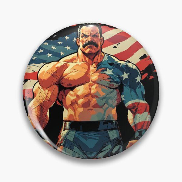 Item preview, Retro American Muscle Fighter Patriotic 4th Of July Vintage Comic Art designed and sold by Vermanartist.