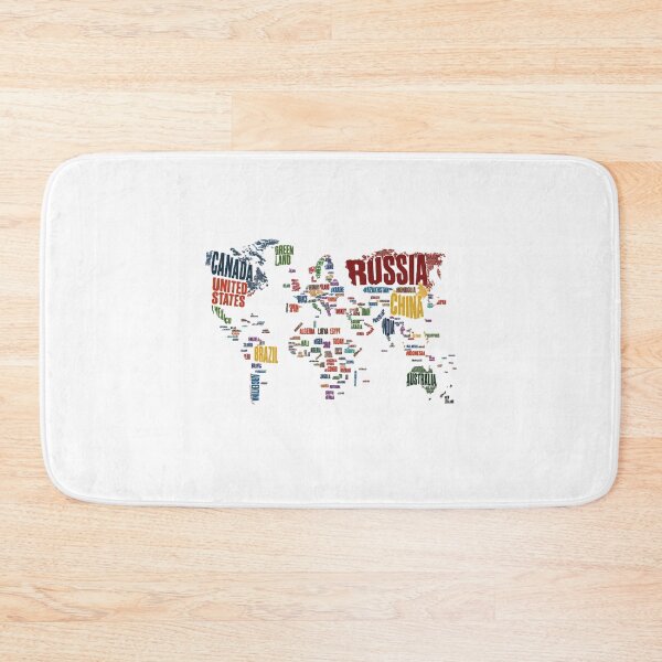 Item preview, World Map Made of Country Names designed and sold by ali prints.