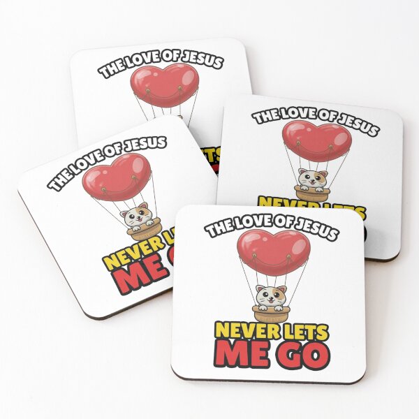 Item preview, The Love of Jesus Never Lets Me Go - Cute Cat Hot Air Balloon designed and sold by KINGDOM GOLD STUDIO.