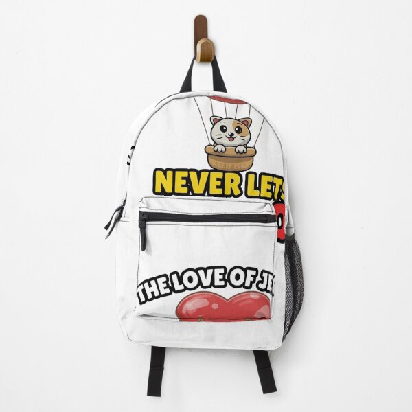 Item preview, The Love of Jesus Never Lets Me Go - Cute Cat Hot Air Balloon designed and sold by KINGDOM GOLD STUDIO.