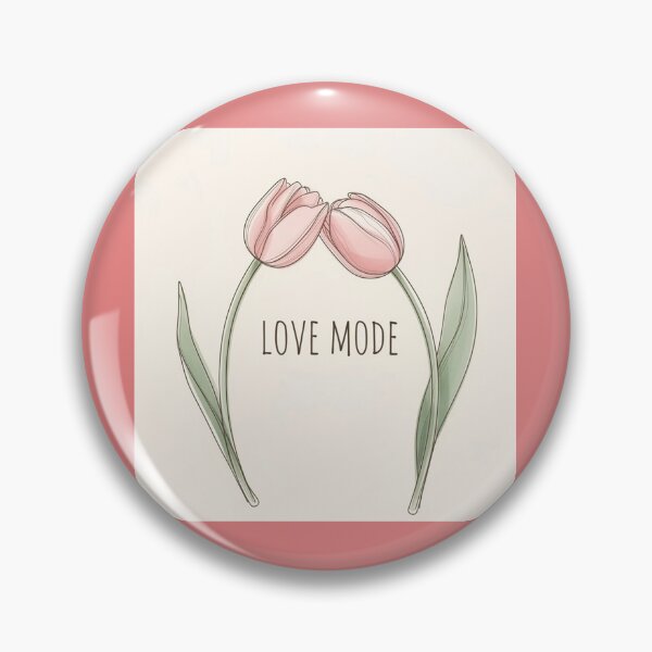 Item preview, two leaning tulips – LOVE MODE artwork LİNE ART type minimalist with love mode writing designed and sold by wallartofmio.