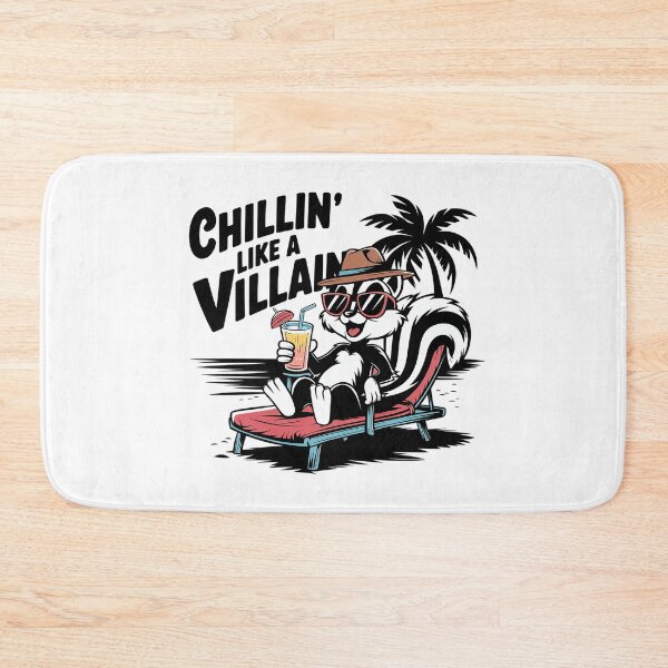 Item preview, Chillin’ Like a Villain – Funny Relaxing Skunk Beach Design designed and sold by Cool-cat-art.