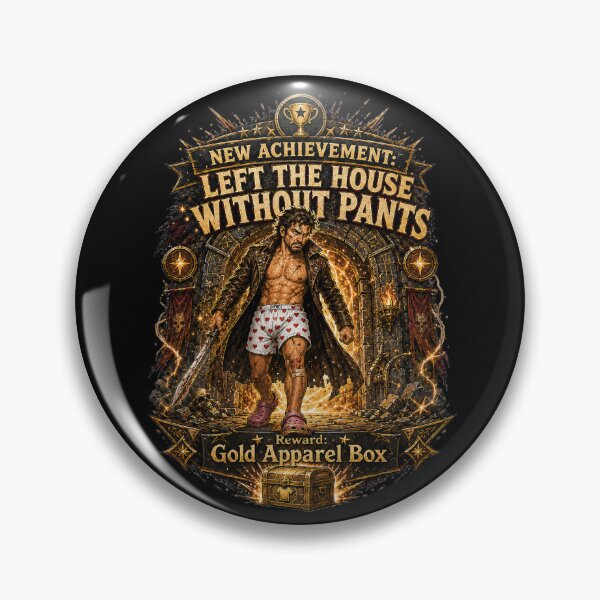Item preview, NEW ACHIEVEMENT: LEFT THE HOUSE WITHOUT PANTS designed and sold by Scrumptious Designs.