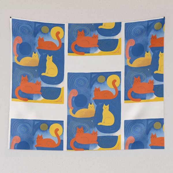 Item preview, Cobalt Cats At Noon Poster designed and sold by djovan.