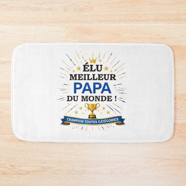 Aperçu de l'œuvre Best Dad in the World – Premium Trophy Style T-Shirt Design créée et vendue par Newthingzy.