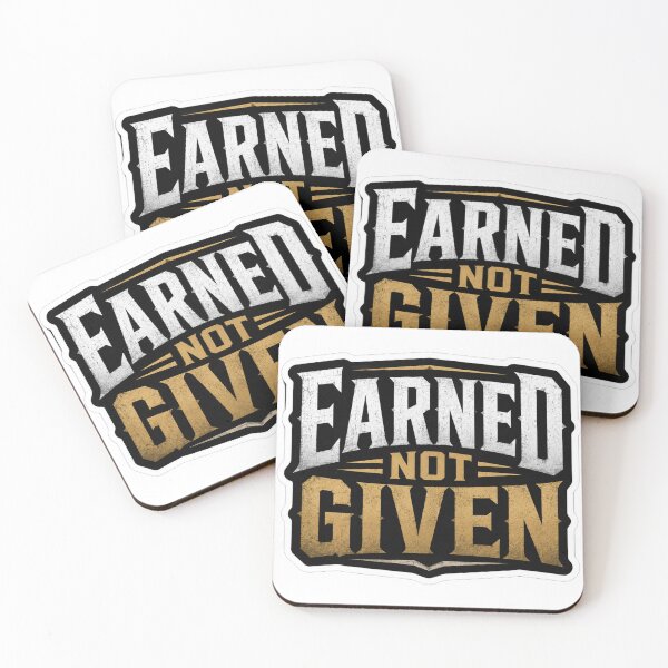 Item preview, Earned Not Given – Gym Motivation Vintage Typography Sticker designed and sold by ArtisticShape.