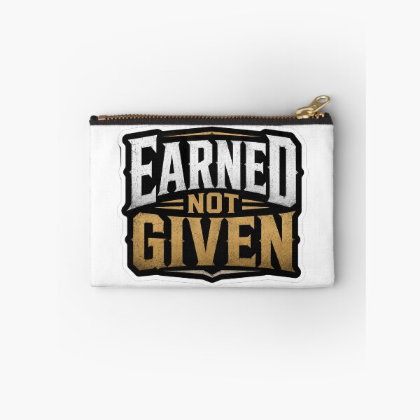 Item preview, Earned Not Given – Gym Motivation Vintage Typography Sticker designed and sold by ArtisticShape.