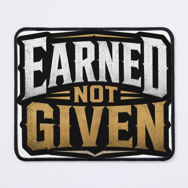 Item preview, Earned Not Given – Gym Motivation Vintage Typography Sticker designed and sold by ArtisticShape.
