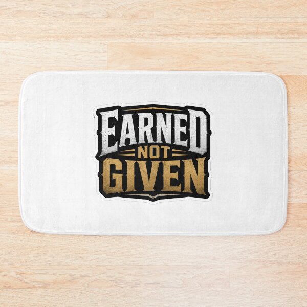 Item preview, Earned Not Given – Gym Motivation Vintage Typography Sticker designed and sold by ArtisticShape.