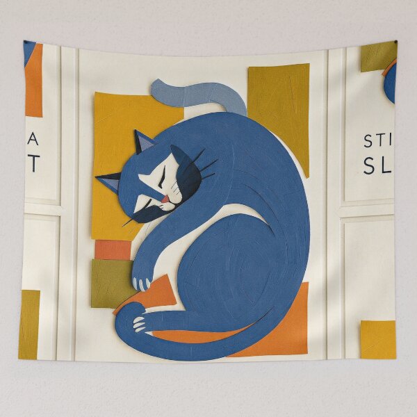 Item preview, Sleeping Blue Cat Still Life designed and sold by djovan.