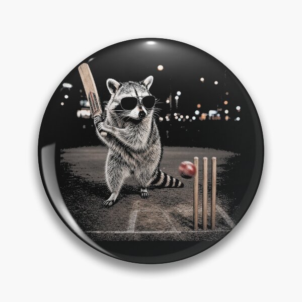 Item preview, Raccoon Batting Sunglasses Red Round Object Art designed and sold by Tsugraf Designs.