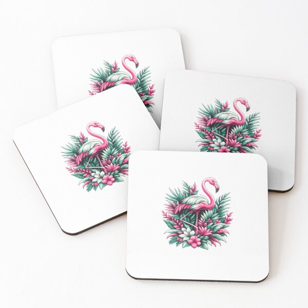 Item preview, Tropical Flamingo Amidst Exotic Flowers designed and sold by KM Design.