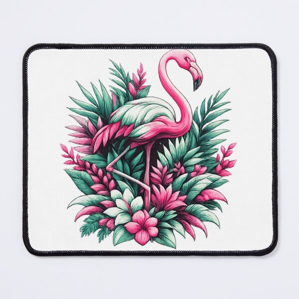 Item preview, Tropical Flamingo Amidst Exotic Flowers designed and sold by KM Design.