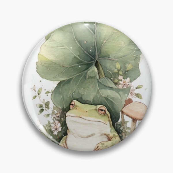 Item preview, Cottagecore Frog Under Leaf designed and sold by Cozy Chaos Studio Co.