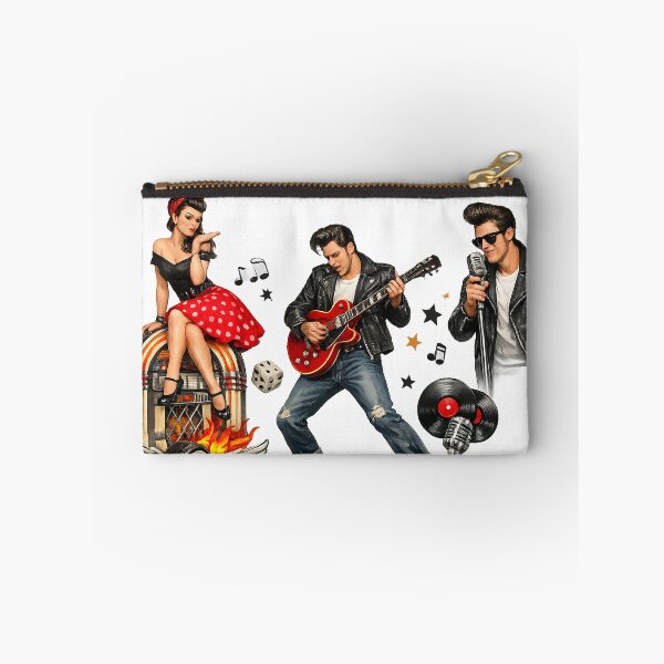 Item preview, Rockabilly Jukebox Guitar Retro Rock and Roll Art designed and sold by Hookesmode.