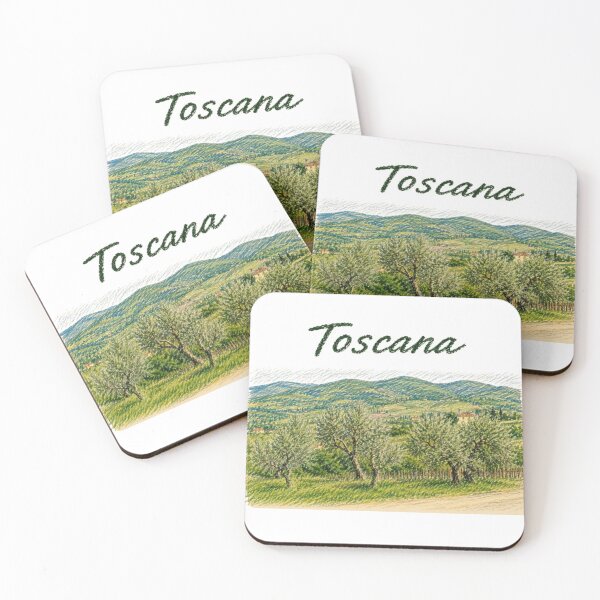 Item preview, Tuscany – Olive trees and Italian hills in pencil style designed and sold by JOANNASKAH.