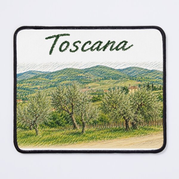 Item preview, Tuscany – Olive trees and Italian hills in pencil style designed and sold by JOANNASKAH.