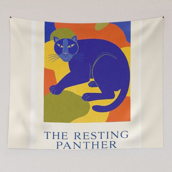 Item preview, Resting Blue Panther Poster designed and sold by djovan.
