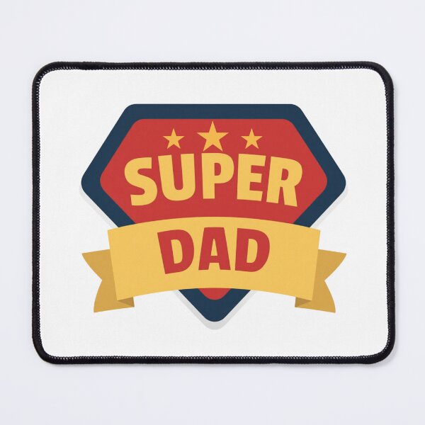 Item preview, Super Dad with Red/Yellow/Blue Stars & Banner Design II designed and sold by jeweleddesigns.
