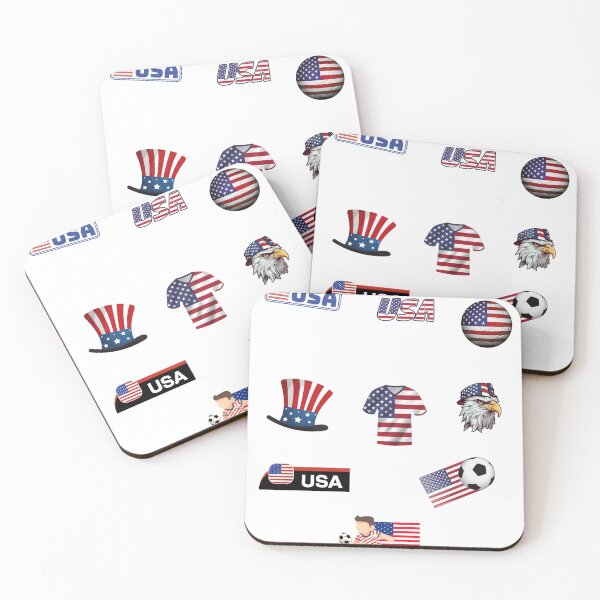 Item preview, USA Soccer Patriotic Sticker Pack  designed and sold by KAWAII STUDIO NB.