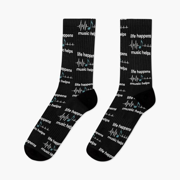 Item preview, Life Happens Music Helps Heartbeat Music Note designed and sold by clothesy7.