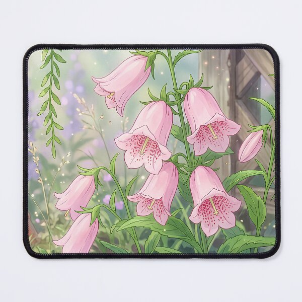 Item preview, Enchanting Pink Bellflower Cottage Garden designed and sold by CooksCreators.