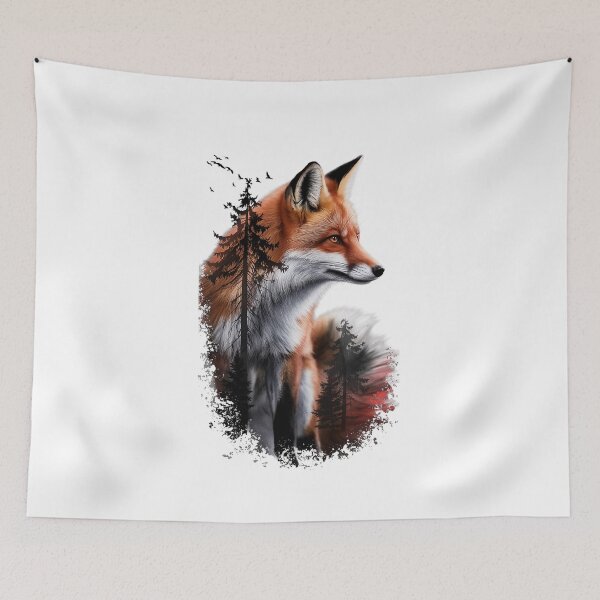 Item preview, Mystic Forest Fox – Woodland Wildlife Art designed and sold by Cool-cat-art.