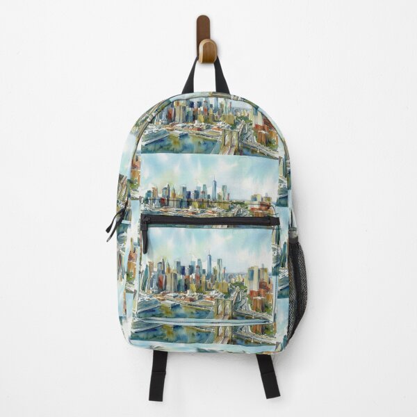 Item preview, Manhattan Skyline Watercolor designed and sold by caracatita75.
