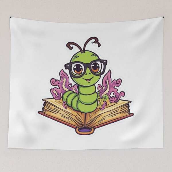 Item preview, Bookworm Club Cute Sticker designed and sold by Stylestickers55.
