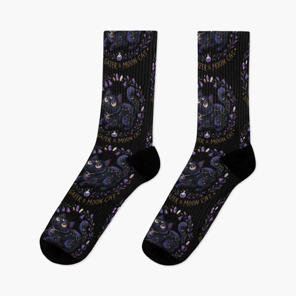 Item preview, Star Gazer Moon Cat - Cute Magical Witchy Black Cat Aesthetic designed and sold by LunaCat Studio.