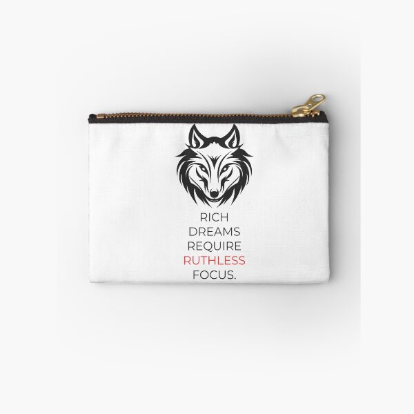 Item preview, Rich Dreams Require Ruthless Focus Wolf Motivation T-Shirt | Success Mindset Design designed and sold by Vvmd.