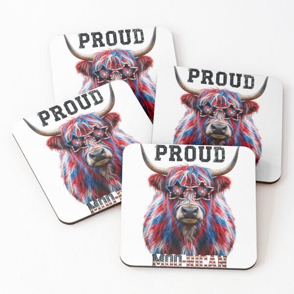 Item preview, Proud MOO-RICAN 4th of July cow designed and sold by DigitalArtsWrld.